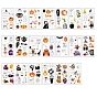 Halloween Themed Pattern Luminous Body Art Tattoos, Removable Fake Temporary Tattoos Paper Stickers
