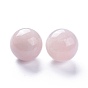 Natural Rose Quartz Beads, No Hole/Undrilled, Gemstone Sphere, Round