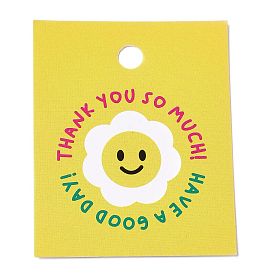 Rectangle Paper Smiling Face Print Gift Tags