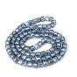 Perles en verre electroplate, arc-en-ciel plaqué, facette, cube, 7x7x7mm, Trou: 1mm