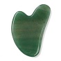 Естественные зеленые авантюрины gua sha доски, для скребкового массажа и средств для лица гуа ша, сердце