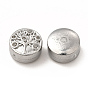 304 inoxydable supports de strass de perles d'acier, plat et circulaire avec arbre de vie