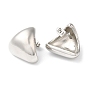 Rack Plating Brass Twist Triangle Stud Earrings