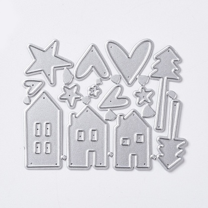 Carbon Steel Cutting Dies Stencils, for DIY Scrapbooking/Photo Album, Decorative Embossing DIY Paper Card, Buildings