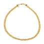Brass Chain Necklaces, Twist Minimalism Necklace, with Lobster Claw Clasp