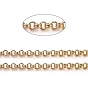 Cadenas de rolo de latón soldado, cadena belcher, larga duración plateado, real 18 k chapado en oro, con carrete