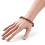 Mala Beads Bracelet, Natural Rudraksha & Tiger Eye & Synthetic Hematite Beaded Stretch Bracelet for Women