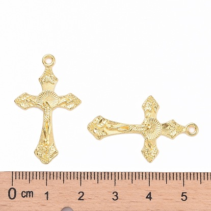 Pendentifs de style tibétain , pour Pâques, sans plomb et sans cadmium, pendentif croix de crucifix, 33.5x20.5x2.5mm, Trou: 2mm