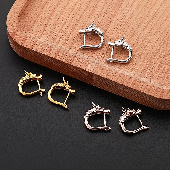 Alloy Dragon Hoop Earrings, Gothic Jewelry for Men Women