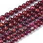 Natural Thulite Beads Strands, Dyed, Round