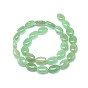 Natural Green Aventurine Flat Oval Bead Strands, 14x10x6mm, Hole: 1mm, about 29pcs/strand, 15.7 inch