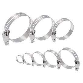 Unicraftale 304 Stainless Steel Adjustable Worm Gear Hose Clamps, for Water Pipe, Plumbing, Automotive and Mechanical Application