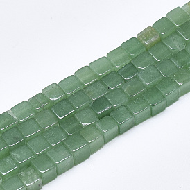 Естественный зеленый авантюрин бисер нитей, кубические
