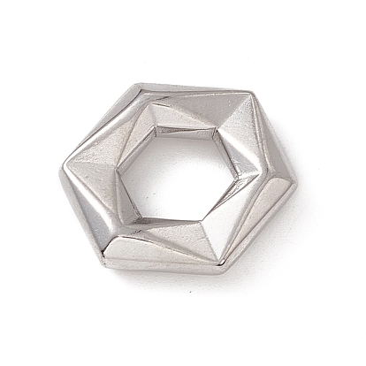 304 colgantes de acero inoxidable, encanto hexagonal