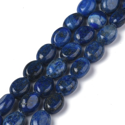 Naturales lapis lazuli de hebras de cuentas, teñido, oval