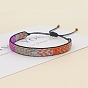 Friendship Arrows Loom Pattern MIYUKI Seed Beads Bracelets for Women, Adjustable Nylon Cord Braided Bead Bracelets