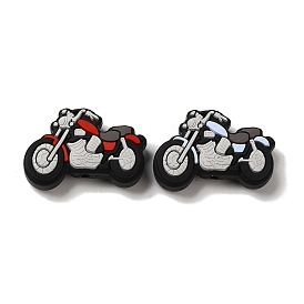 Motorbike Silicone Focal Beads, Chewing Beads For Teethers, DIY Nursing Necklaces Making