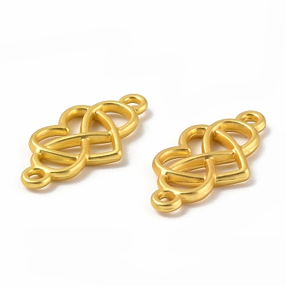 Rack Plating Alloy Connector Charms, Infinity with Heart Links, Cadmium Free & Lead Free & Nickle Free