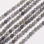 Faceted Round Natural Labradorite Bead Strands