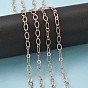 Brass Figaro Chains, Soldered, with Spool, Oval and Round Link Chains
