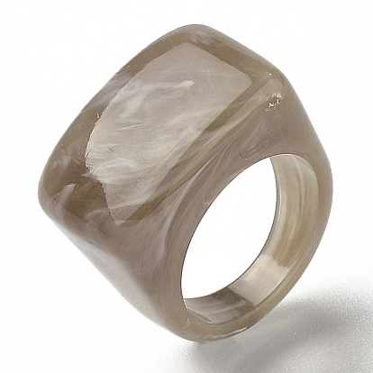 Полимерные пальцевые кольца, Стиль имитация драгоценных камней, прямоугольные