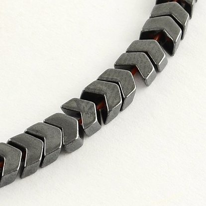 Non-magnétiques brins de perles d'hématite synthétique, Style mat, flèche, noir