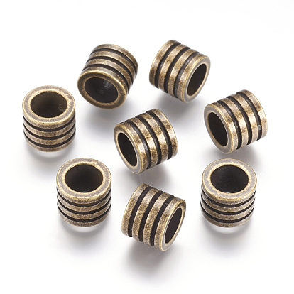 304 Stainless Steel Beads, Large Hole Beads, Grooved Beads, Column