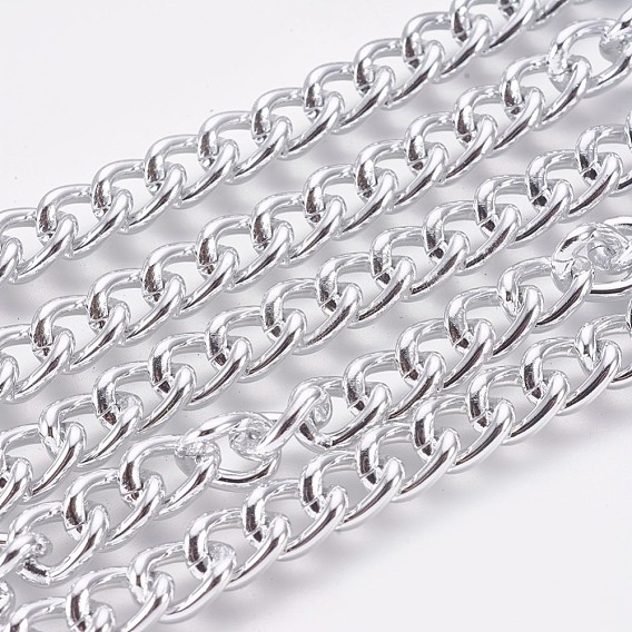 Chaînes d'aluminium tordu de chaînes de trottoir, non soudée, 9x7x2mm