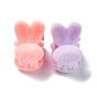 Kids Hair Accessories, Flocky Plastic Claw Hair Clips, with Iron Spring, Rabbit