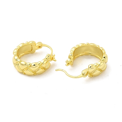 Brass Triangle Hoop Earrings for Women