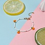Glass Seed Braided Fruit Charms Bracelet for Women