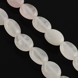 Naturel a augmenté perles de pierre de quartz brins, ovale