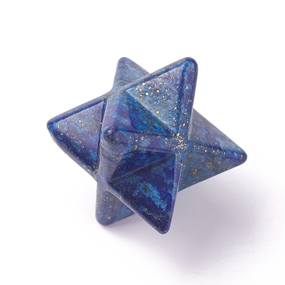 Lapis-lazuli perles naturelles, pas de trous / non percés, Merkaba Star