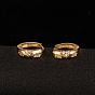 Серьги-обручи из хрусталя со стразами из настоящего золота 18 из позолоты, 15 мм