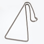 304 collares de cadena de la cuerda de acero inoxidable, con cierre de langosta, 23.6 pulgada (599 mm) x 3.8 mm