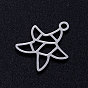 201 Stainless Steel Hollow Pendants, Starfish/Sea Stars