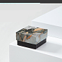 Boîte à bijoux en carton, avec une éponge à l'intérieur, carré avec motif marbré