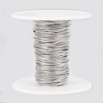 Vacuum Plating 304 Stainless Steel Flat Snake Chains, with Spool, Soldered