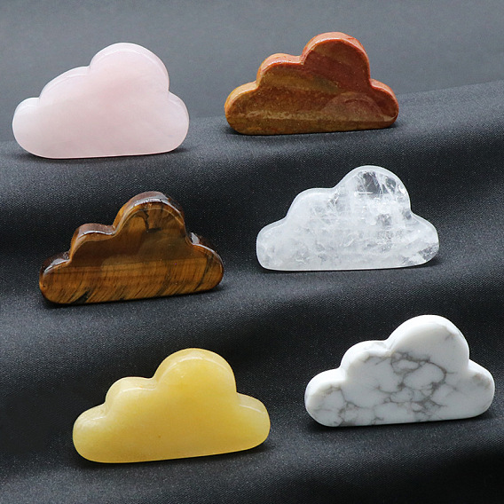 Visualización decoraciones de piedras preciosas naturales, para el escritorio de la oficina en casa, nube