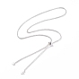 304 collier de chaînes rolo en acier inoxydable, collier coulissant ajustable pour femme