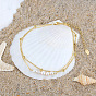 925 Tobillera de cadena de doble capa de plata esterlina con perlas naturales de agua dulce, joyas de mujer para la playa de verano, con sello s925