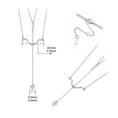 Ожерелья shegrace 925 из стерлингового серебра, с печатью s925, с ааа класс фианитами, стрелка