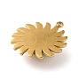 Gemstone Sun Pendants, Golden Plated 304 Stainless Steel Sun Charms