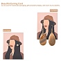 Cardboard Jewelry Display Cards, for Hanging Earring & Ear Stud Display, Rectangle, Women Pattern