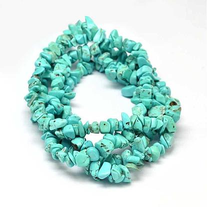 Dyed Natural Magnesite Chips Beads Strands