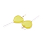 Прозрачные серьги-подвески в форме сердца для женщин, серьги-подвески конфетного цвета, золотые