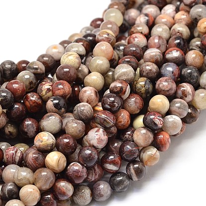 Natural Maxico Crazy Agate Round Beads Strands