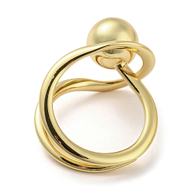 Round Ball Rack Plating Brass Wire Wrap Finger Rings, Long-Lasting Plated, Cadmium Free & Lead Free