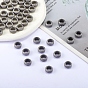 304 Stainless Steel Large Hole Beads, Textured, Rondelle