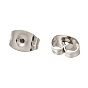 201 Stainless Steel Friction Ear Nuts, Friction Earring Backs for Stud Earrings
